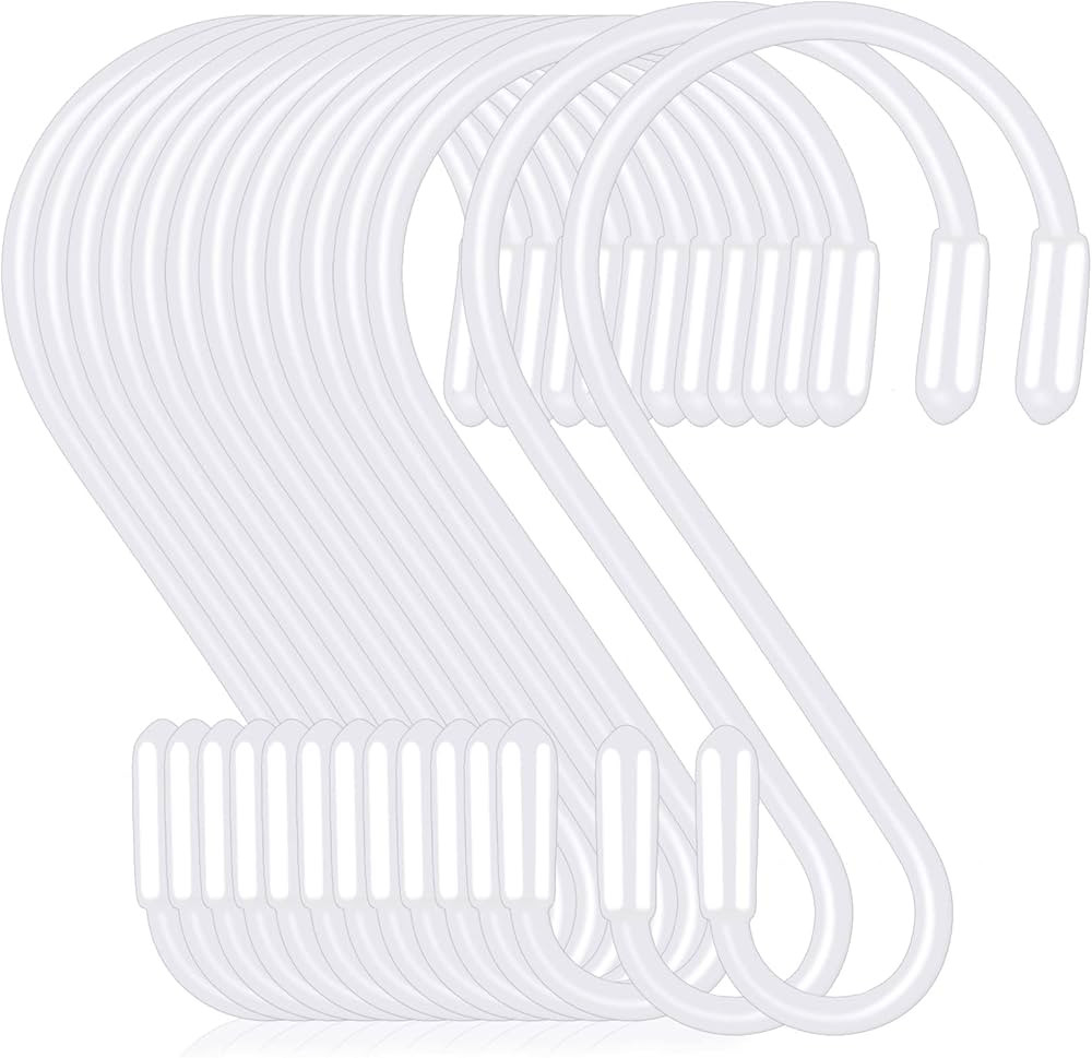 Mzekgxm 20 Pack 3.15 Inch S Hooks Stainless Steel Hanging Hooks Heavy Duty S Hooks for Hanging Ki... | Amazon (US)