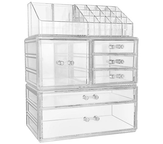 Sorbus Makeup and Jewelry 6-Drawer Display CaseOrganizer | QVC