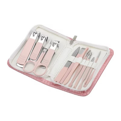 Unique Bargains Beautiful Box Nail Clippers Set Pink 12 Pcs | Target