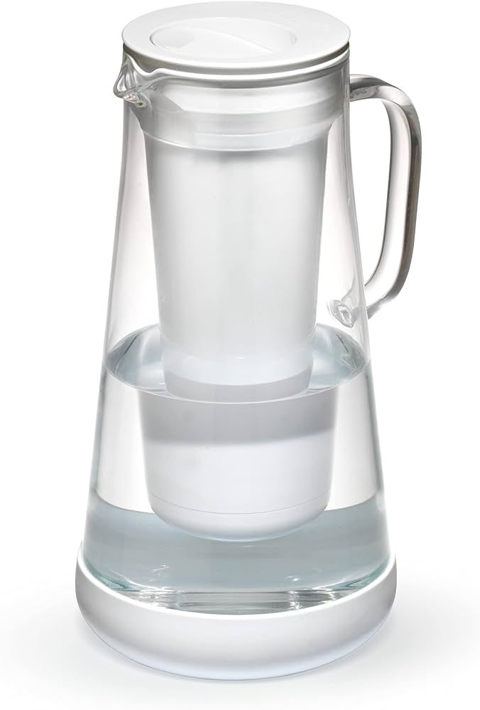 LifeStraw Home Pitcher Glass and Silicone Base 7 Cup White | Amazon (US)