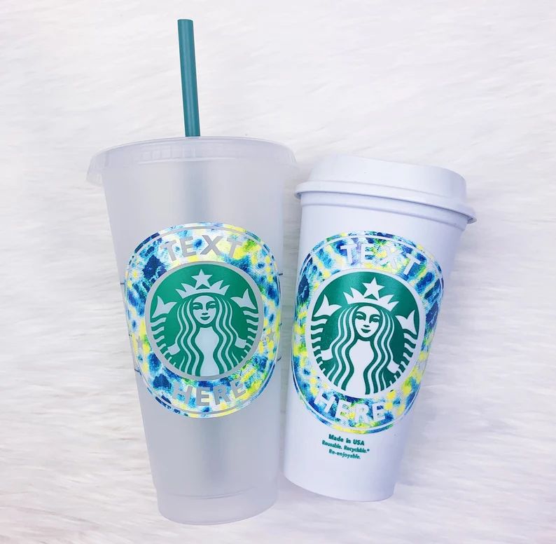 NEW Tie Dye Collection Custom Hot and Cold Starbucks Cups | Etsy | Etsy (US)