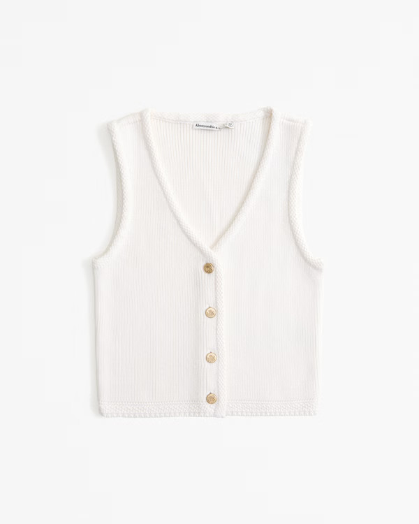 The A&F Mara Button-Up Sweater Vest | Abercrombie & Fitch (US)