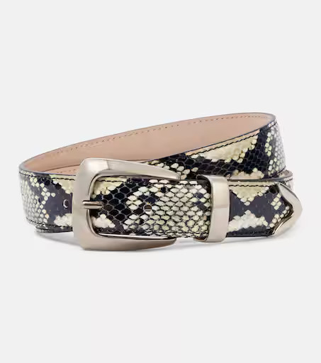 Benny snake-effect leather belt | Mytheresa (UK)