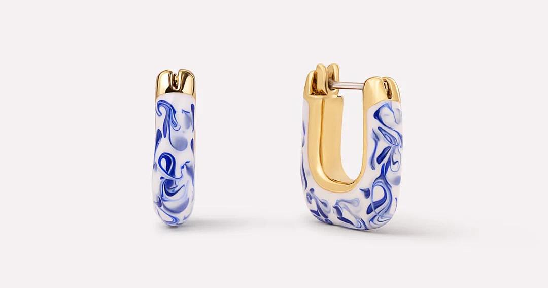 Dakota Mini Marble Blue | Ana Luisa