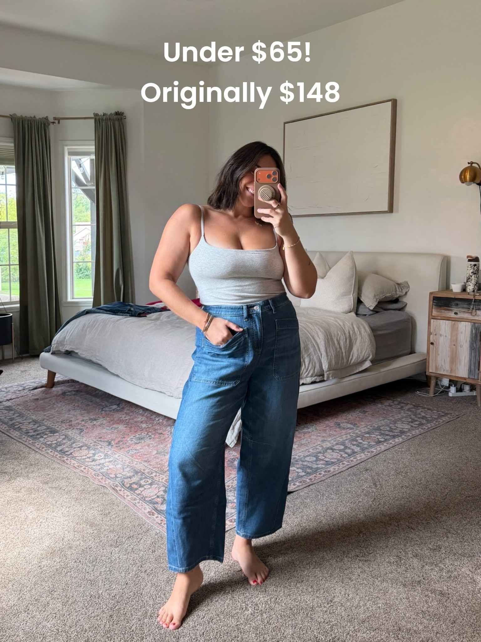 Spanx extra 30% off sale! Under $65! The best lightweight drapey jeans that don't even feel like denim. I did a size L petite but could even do M.

#LTKSaleAlert #LTKMidsize #LTKSeasonal