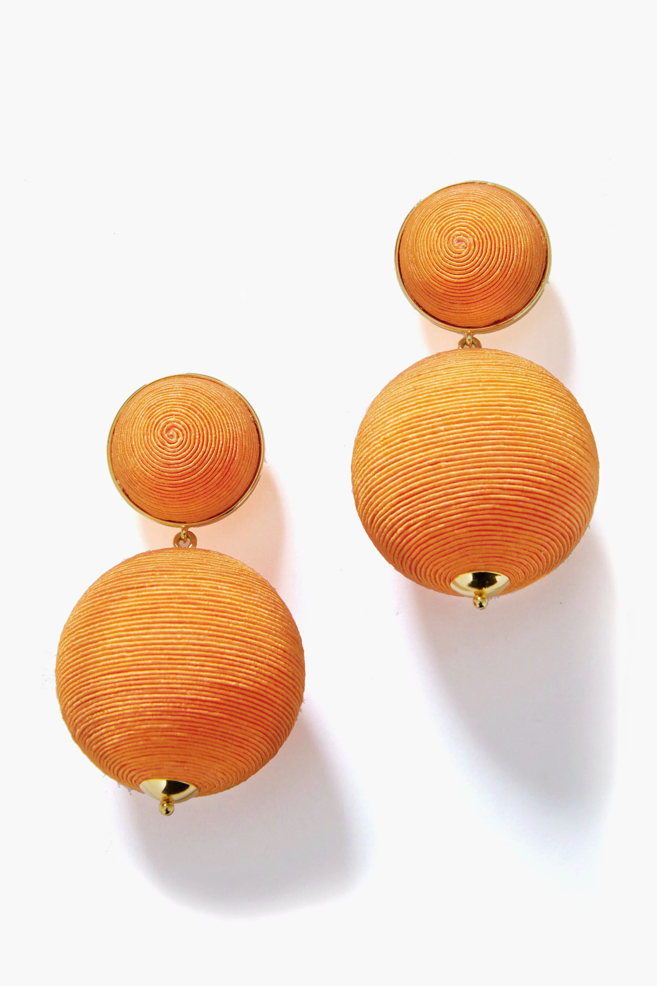 Tangerine Woven Lantern Earrings | Tuckernuck (US)