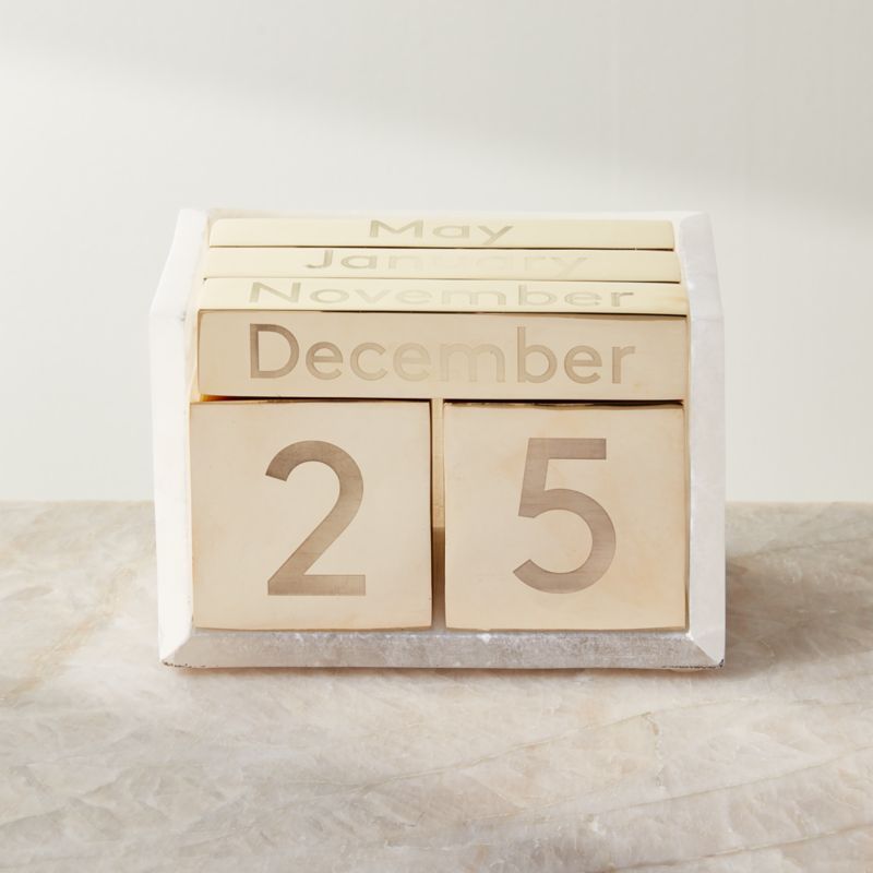 Modern Brass Perpetual Desk Calendar + Reviews | CB2 | CB2