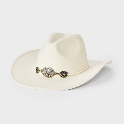 Felt Down Brim Western Hat - Universal Thread™ Cream One Size Fits Most | Target