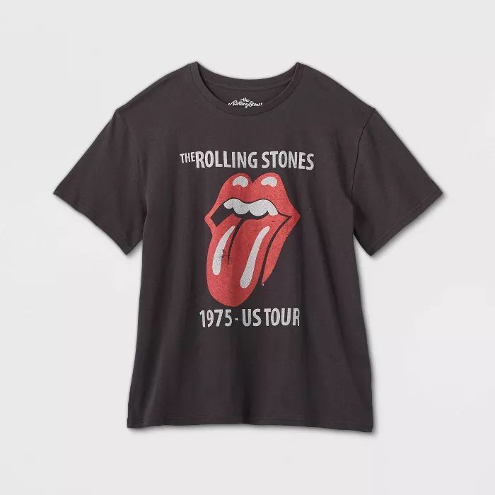 Women's Rolling Stones Short Sleeve Graphic T-Shirt - Black | Target