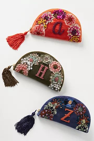 Monogram Crescent Pouch | Anthropologie (US)