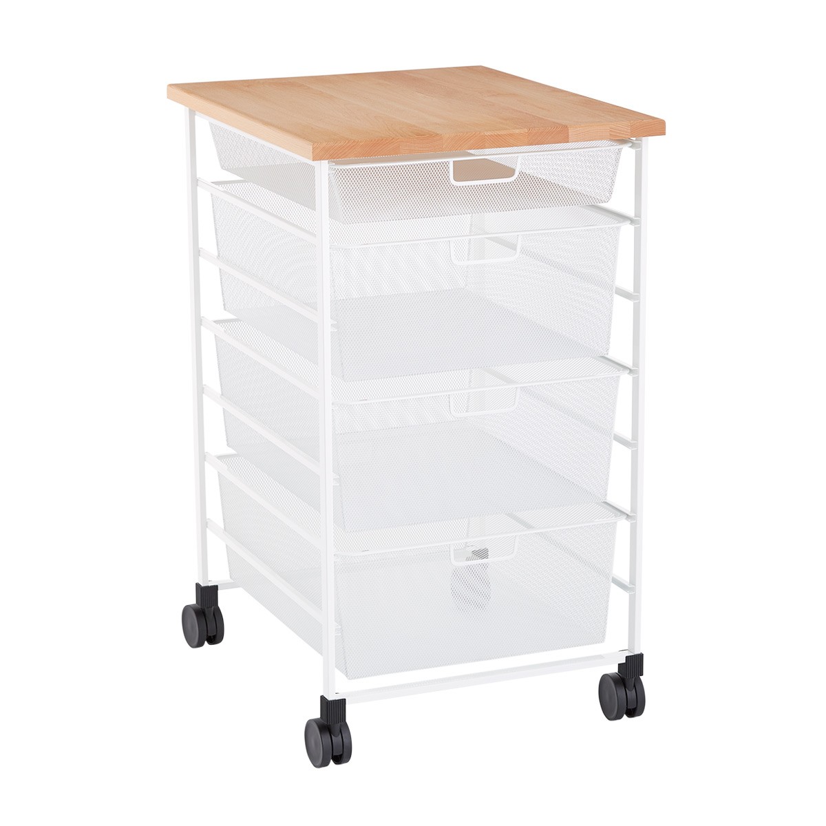 White elfa 7-Runner Mesh Kitch | The Container Store