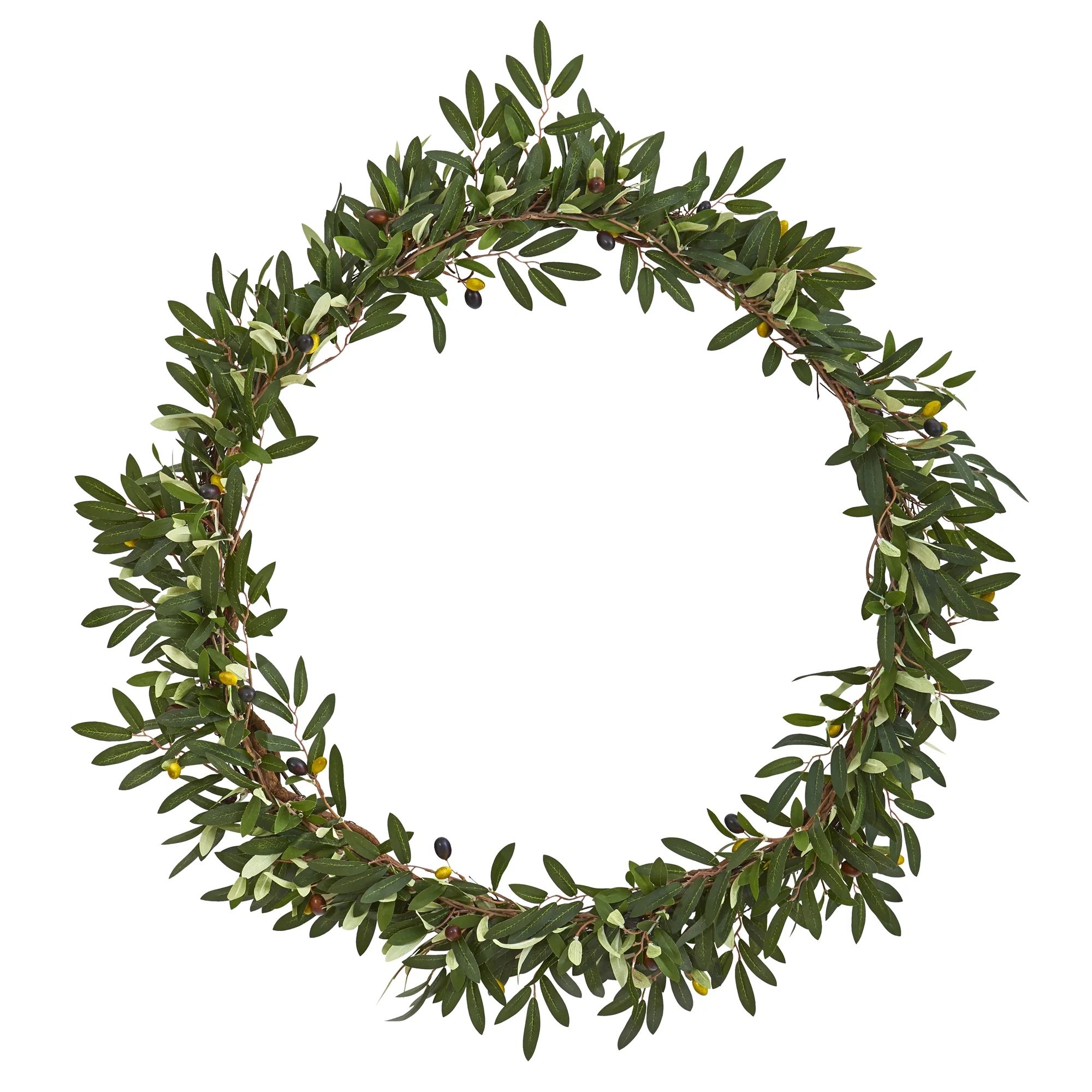 Nearly Natural 28in. Olive Artificial Wreath | Walmart (US)