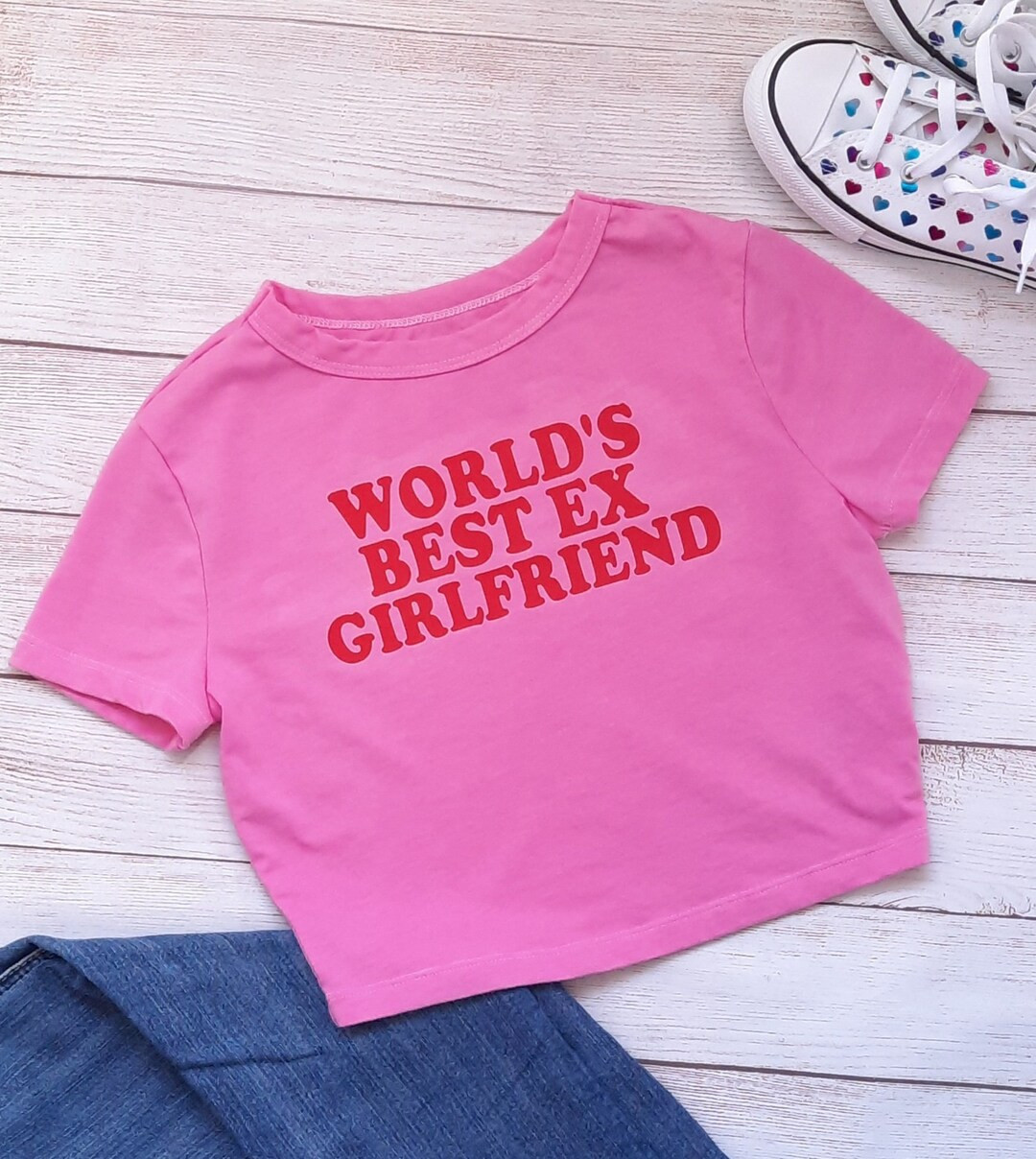 World's Best Ex Gf Crop Top Cute Crop Tops Crop Top for Women Funny Graphic Baby Tee - Etsy | Etsy (US)