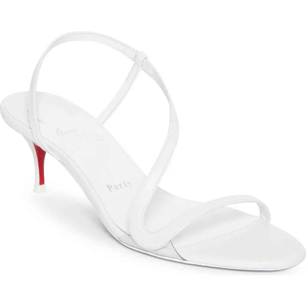 Christian Louboutin Rosalie Slingback Sandal in Bianco at Nordstrom, Size 8.5Us | Nordstrom