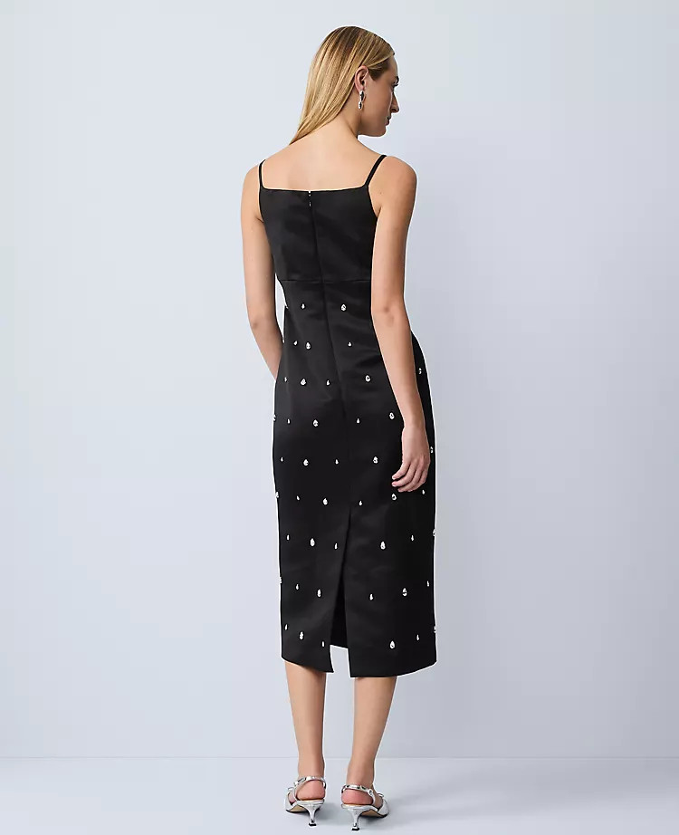 Petite Satin Sheath Dress | Ann Taylor