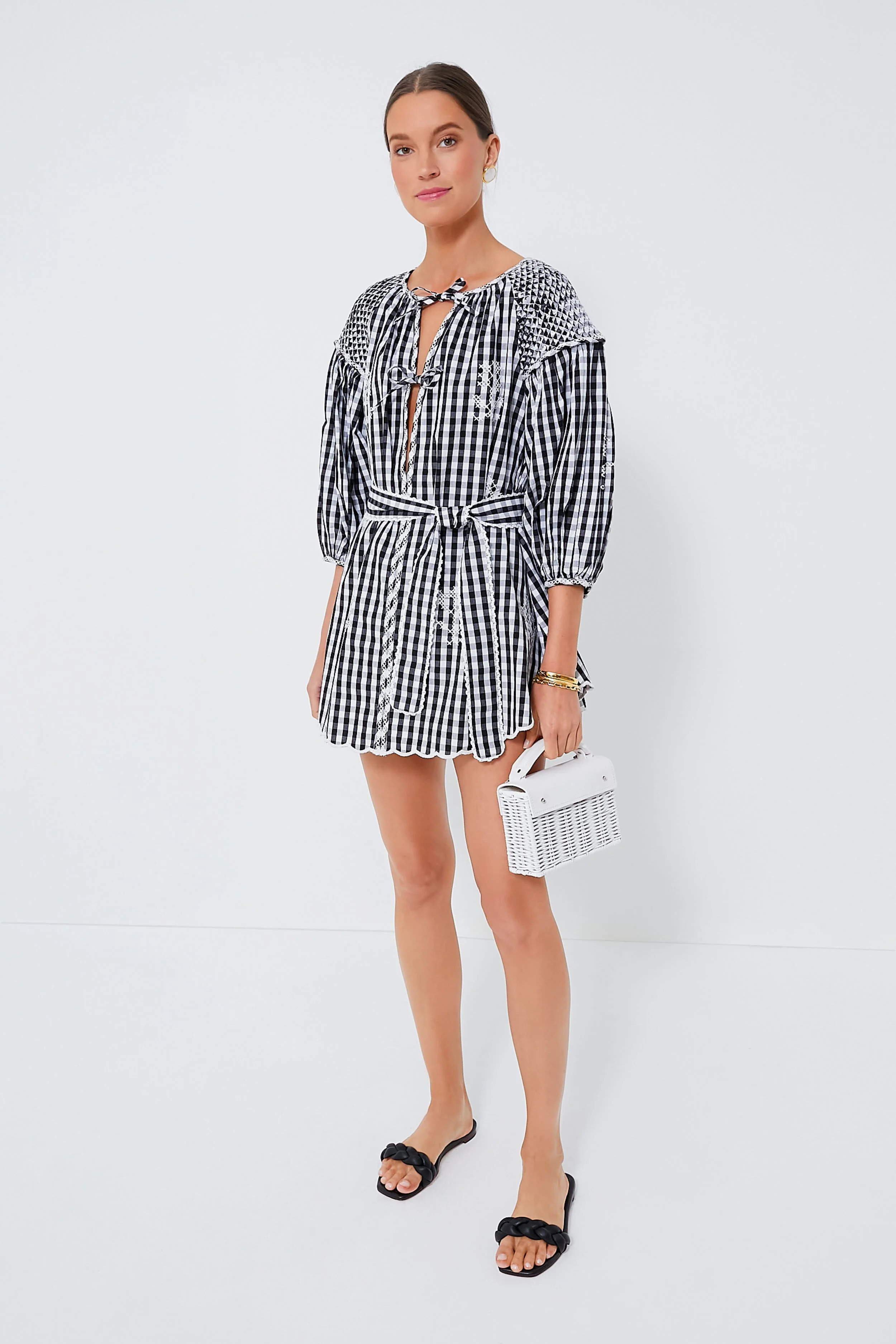 Noir Mini Smock Dress | Tuckernuck (US)