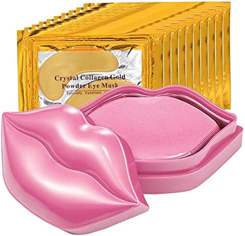 20pcs Moisturizing Lip Mask, 10pcs Under Eye Patches | Amazon (US)