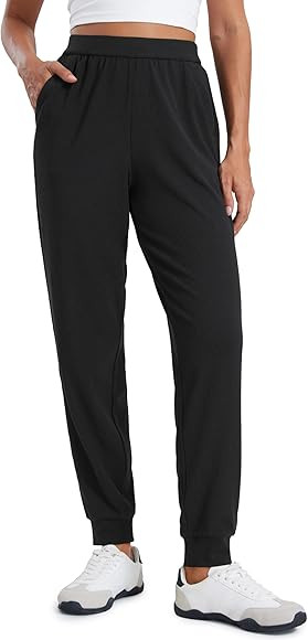 CRZ YOGA Comfy Ribbed Sweatpants Women High Waisted Lounge Casual Travel Joggers Sweat Pants with... | Amazon (US)