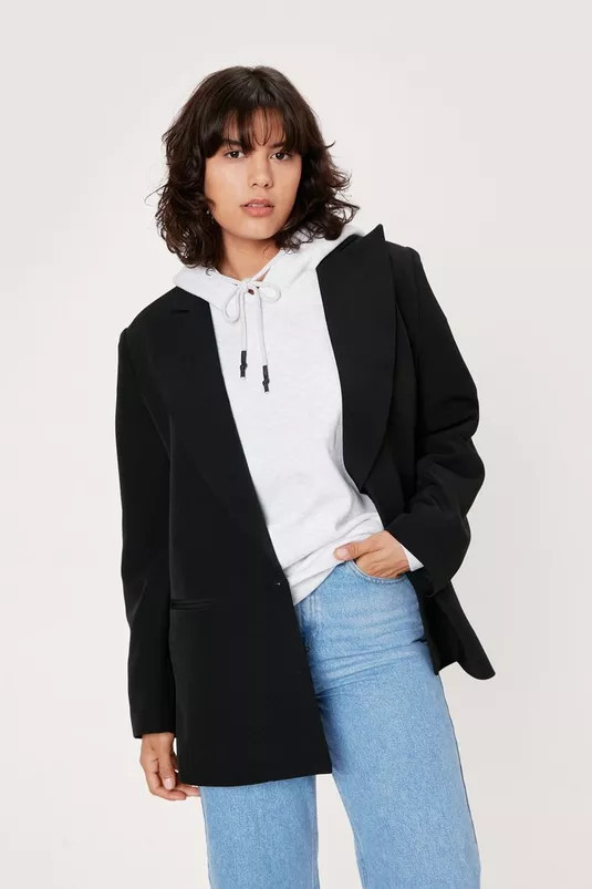 Boxy Oversize Boyfriend Blazer | Nasty Gal (US)