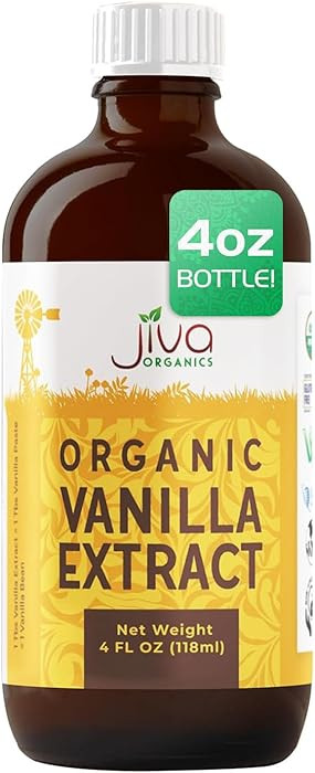 Jiva Organics Pure Vanilla Extract 4oz - 100% Real Extract - For Cooking, Drinks & Desserts - 100... | Amazon (US)