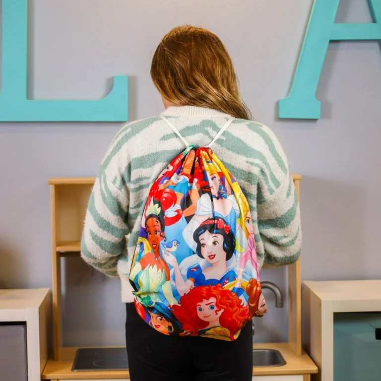 Disney Princess 18 Inch Drawstring Backpack Cinch Bag Travel Tote Girls Age 3 and Up - Walmart.co... | Walmart (US)