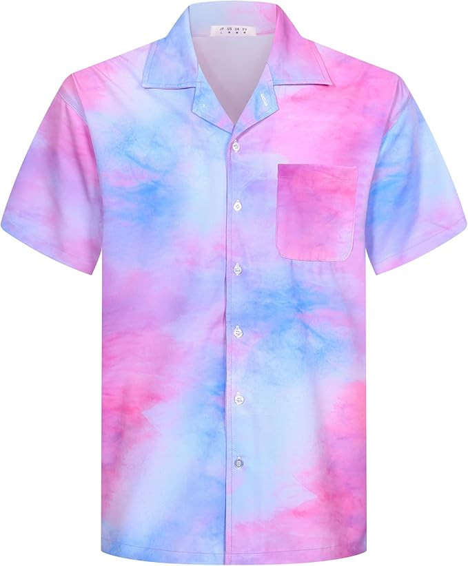 APTRO Men's Hawaiian Shirt 4 Way Stretch Beach Tropical Aloha Shirts | Amazon (US)