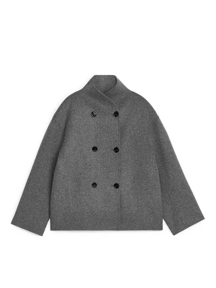 Double-Face Wool Jacket - Dark Grey - ARKET GB | ARKET (EU)