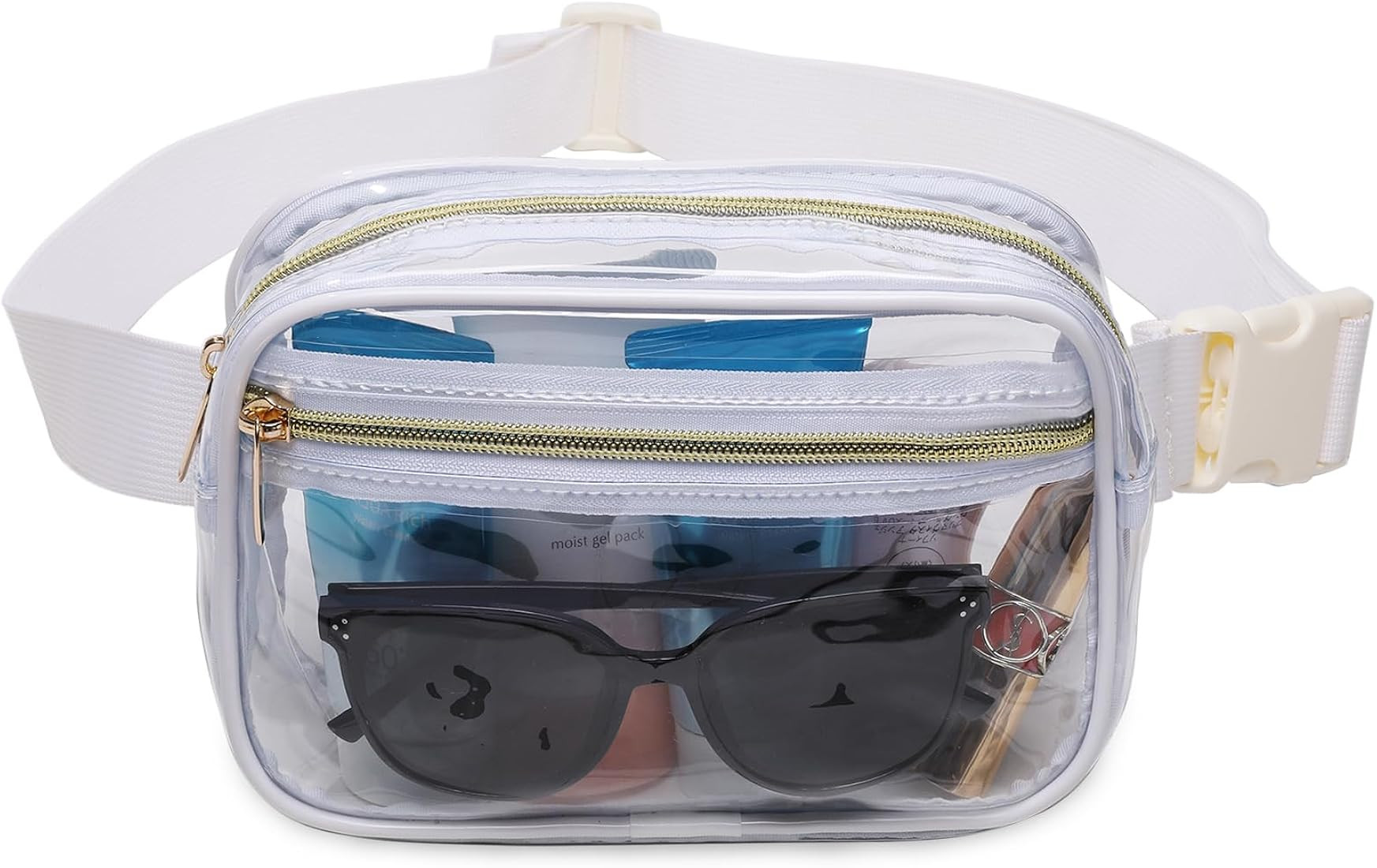 Amazon.com | Clear Fanny Pack Stadium Approved，Bunnychill Clear Belt Bag Cross Body Bag for Wom... | Amazon (US)