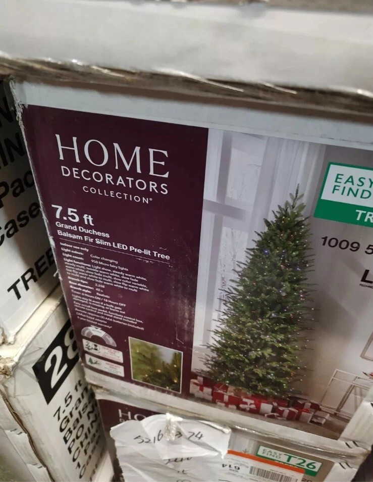 7.5 Ft Slim Grand Duchess Balsam Fir LED Pre Lit Artificial Christmas Tree | eBay US