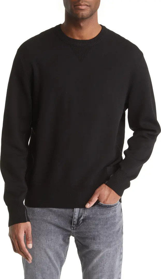rag & bone York Crewneck Rib Trim Wool Blend Sweater | Nordstrom | Nordstrom