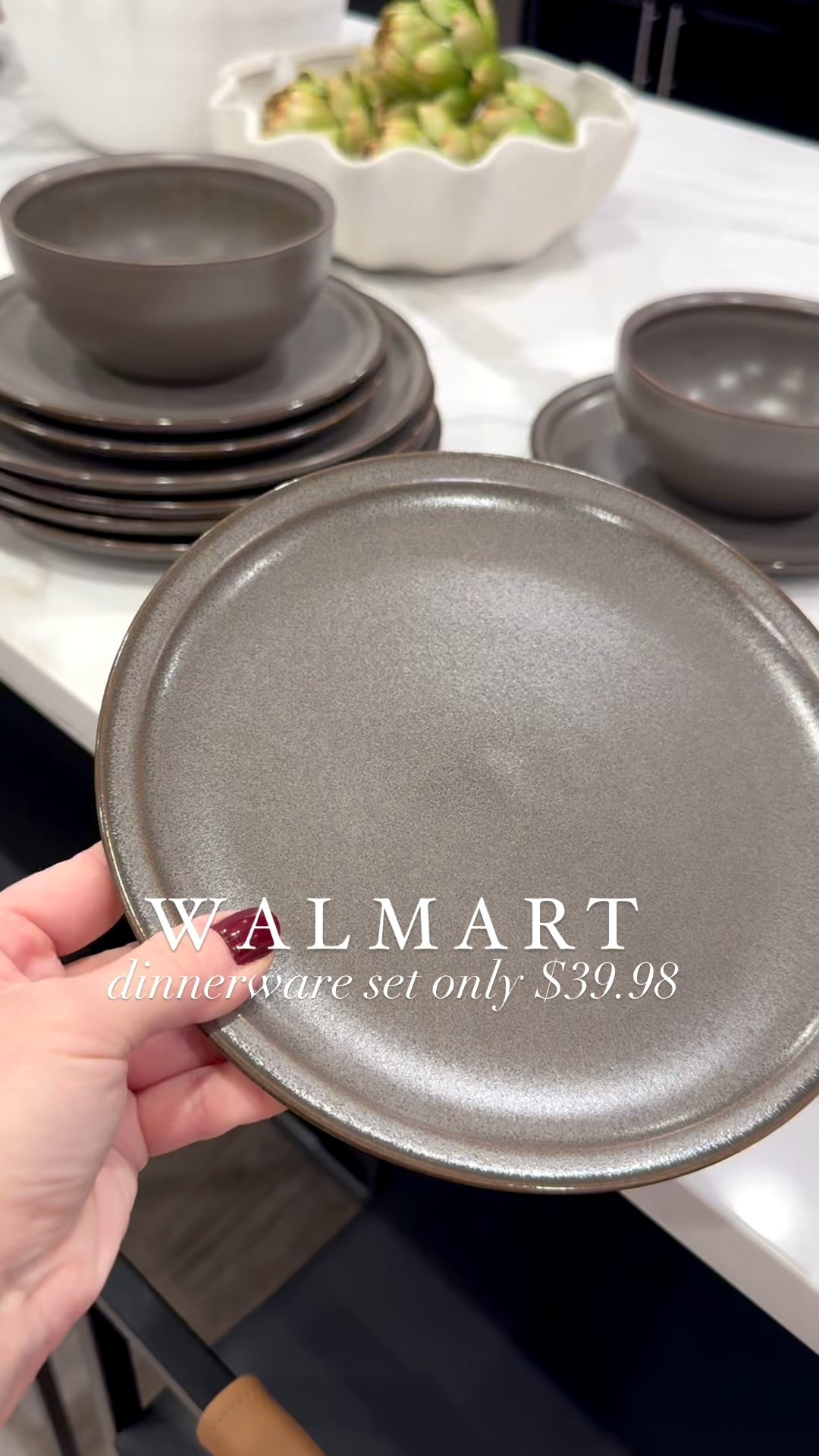 The most beautiful dinnerware set only $39.98 @walmart #walmartfinds #walmarthome #walmart #dinnerware 