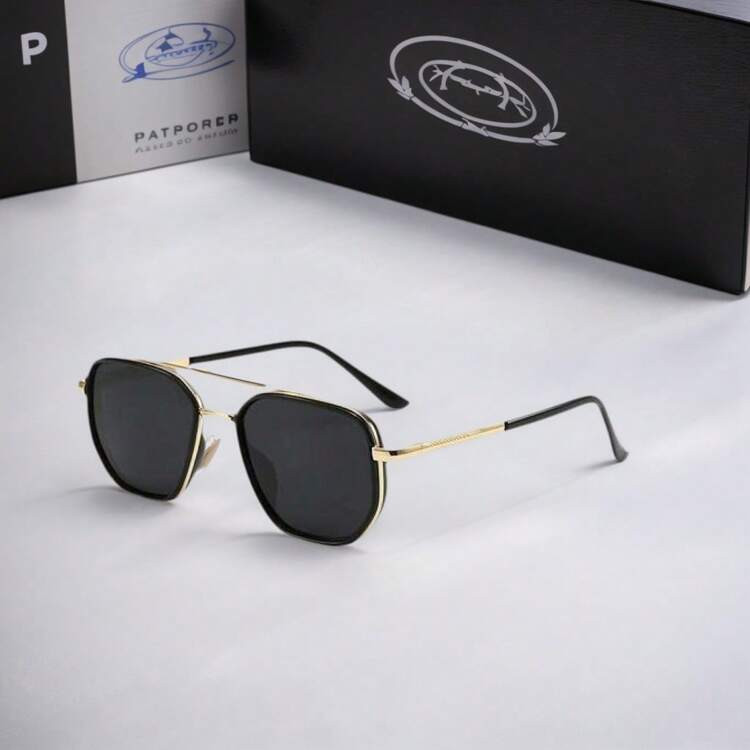 Back To School Travel Use, Fashion Fall/Summer 2025 Geometric Frame Double Beam Glasses, Travel Accessories, Fall Outfits, Fall Freshness, Vacation Outfits Fall Outfits 2025 | SHEIN