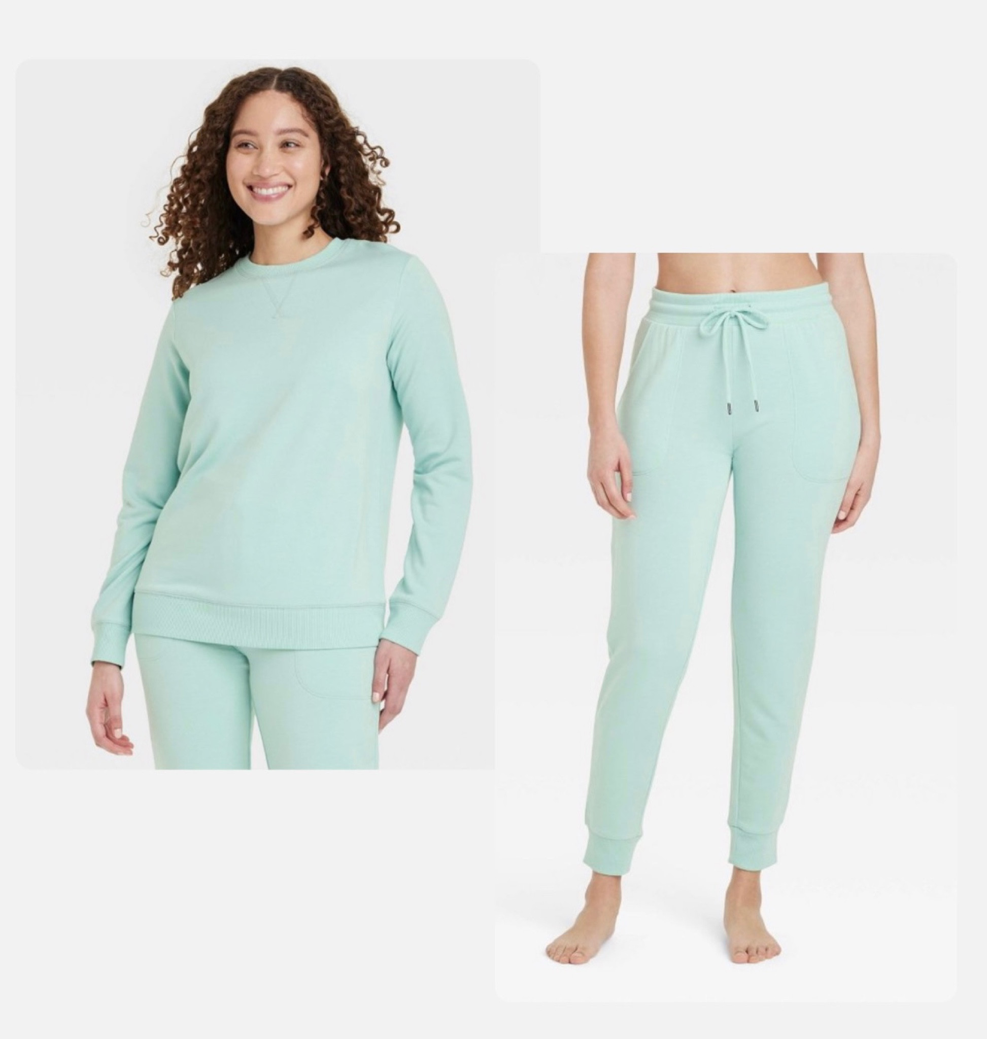 Fleece Sweatshirt & Pant Set - Ice Aqua 

#LTKstyletip #LTKFind #LTKU