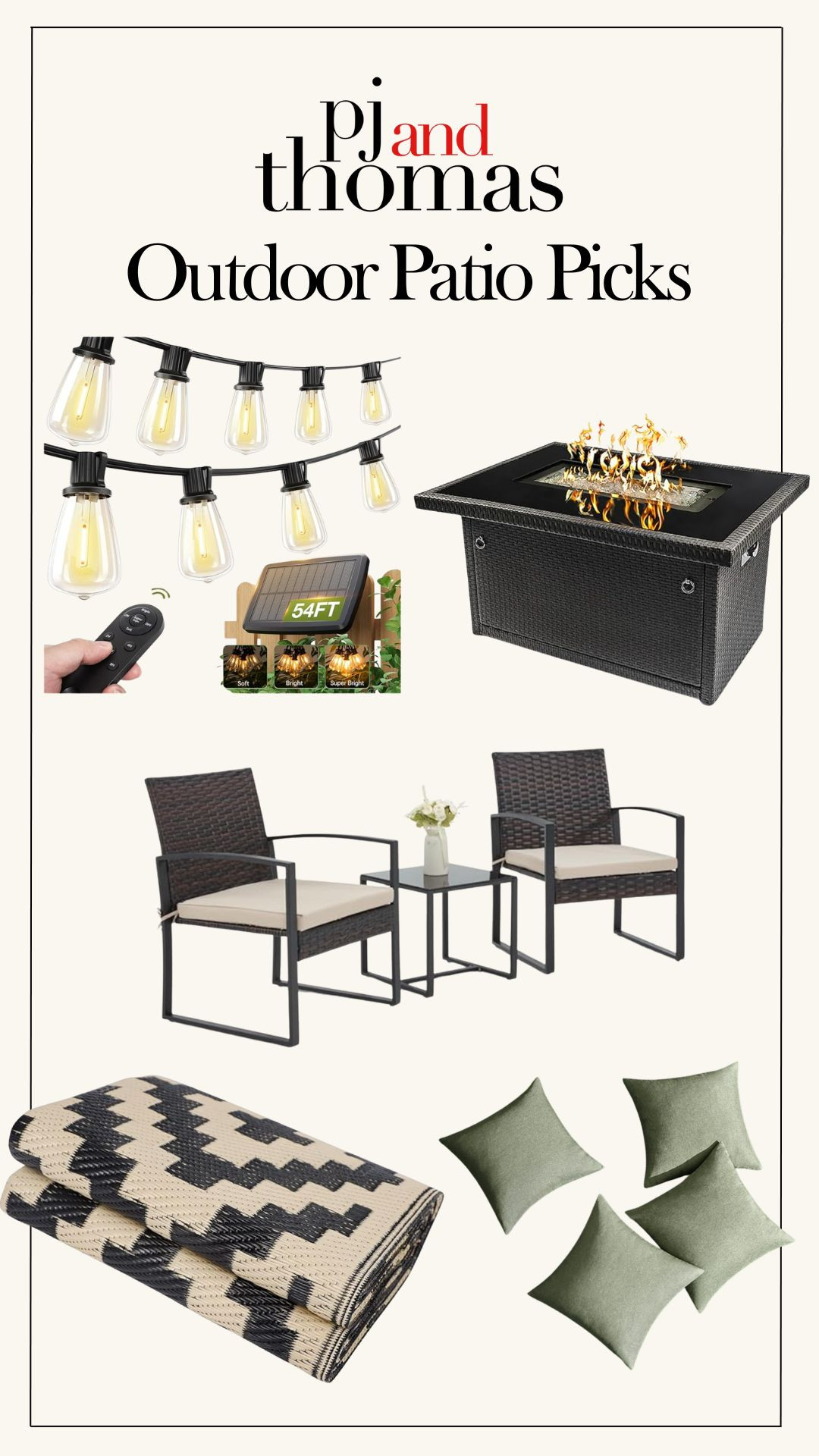 Outdoor Patio Finds 🌿
We pulled together our favorite patio picks for summer — perfect for porches, decks, and backyard lounging.

Everything’s linked from Amazon — styled with cozy in mind, and tested on real Southern evenings 🐓✨
#outdoorliving #patiofurniture #porchdecor #backyardideas  #LTKhome #farmhousepatio #amazonhome 

 

 #LTKSeasonal