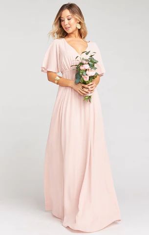 Emily Empire Maxi Dress ~ Dusty Blush Crisp | Show Me Your Mumu