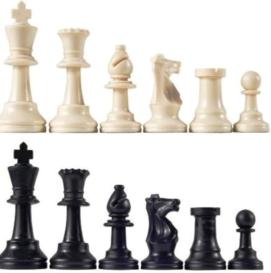 Staunton Tournament Chess Pieces, Triple Weighted with 3.75" King and 2 extra Queens | Amazon (US)