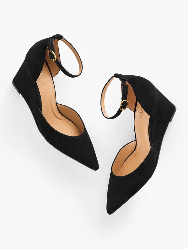 Emma Suede Wedge Pumps | Talbots