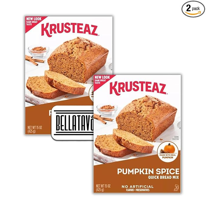 Pumpkin Spice Quick Bread Mix Bundle. Includes Two 19.5 Oz each Box of Krusteaz Pumpkin Spice Qui... | Amazon (US)