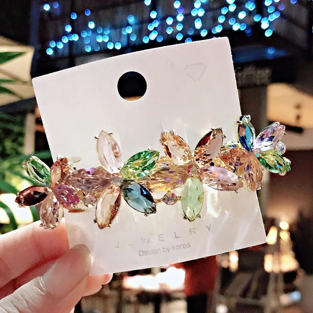 Dazzling Crystal Flower Barrette, Crystal Flower Hair Clip | Etsy (US)