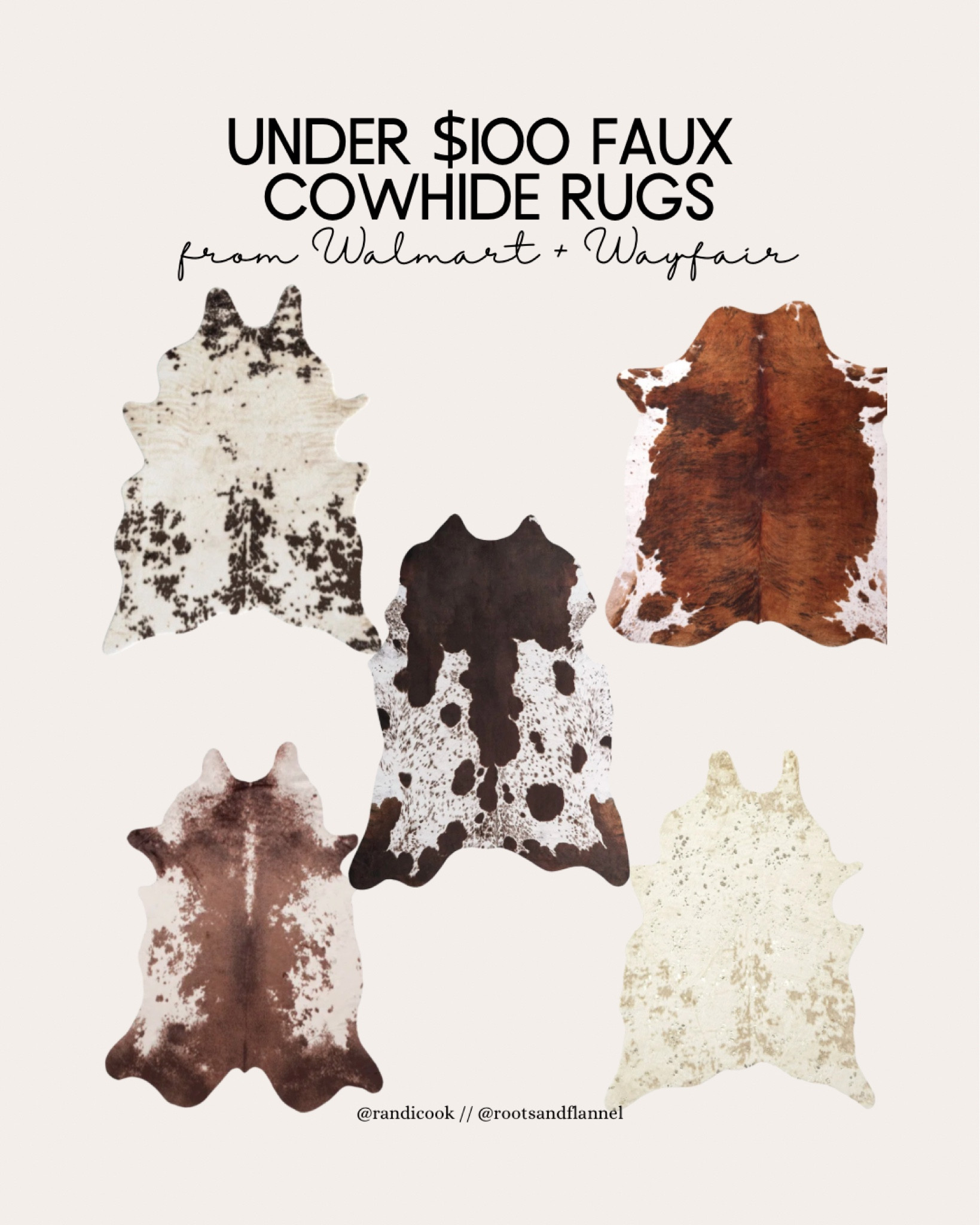 My favorite trendy and affordable faux cowhide rugs! Cute for layering over an area rug in the living room, nursery, or office.

Home decor | home inspo | rustic chic

#LTKHome