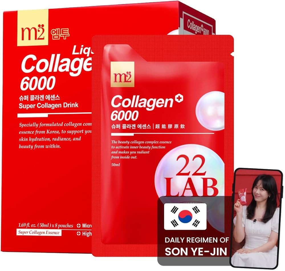 m2 Bebida Líquida de Súper Colágeno, Súper Concentrado 6000mg Colágeno de Péptido Dual, Sec... | Amazon (US)