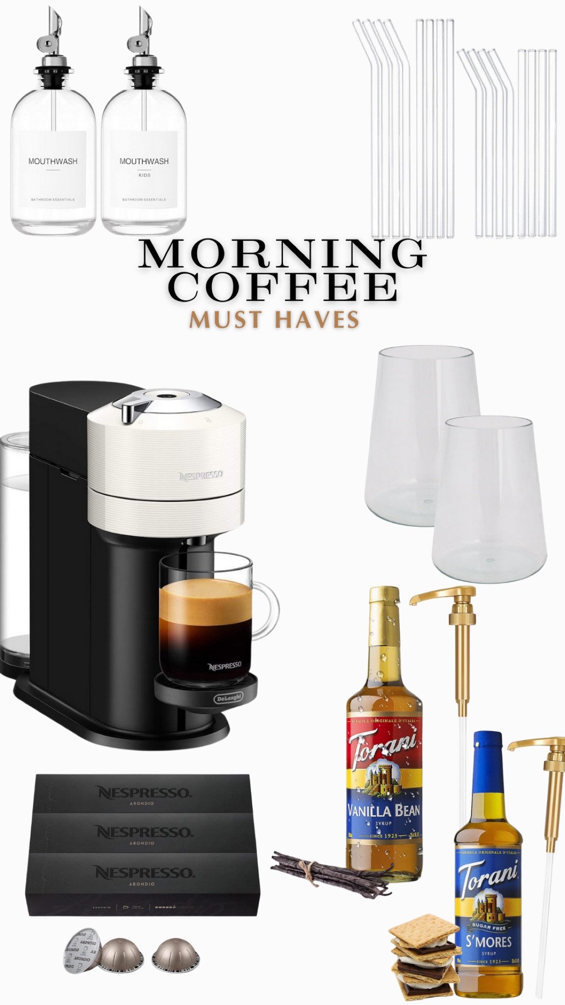 My coffee essentials for my everyday coffee I make in the morning. You can use oat milk but I use non dairy soy creamer from silk! #icedcoffee #nespresso 

#LTKsalealert