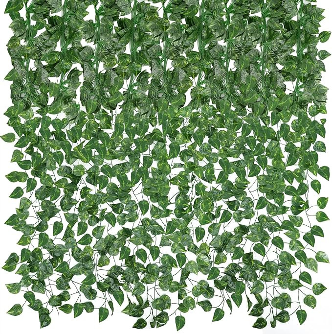 CEWOR 14 Pack 101ft Artificial Ivy Greenery Garland, Fake Vines Hanging Plants Backdrop for Room ... | Amazon (US)