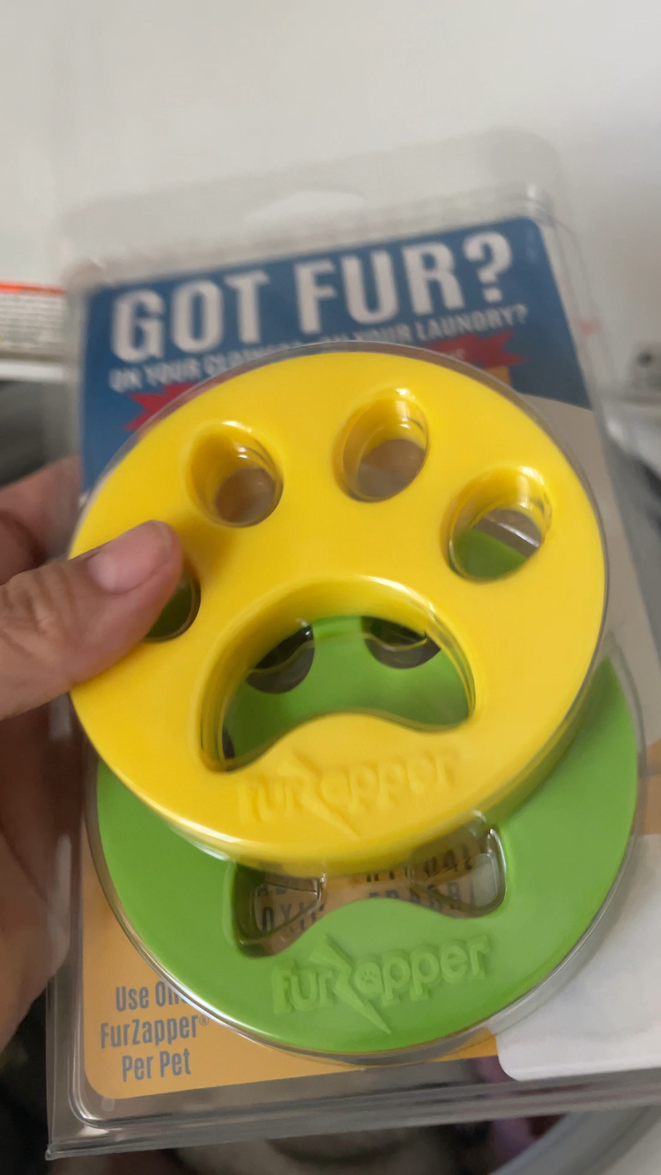 Trying out this furzapper from Amazon on my dog’s blankets and chair covers!

Zaps Fur Off Your Laundry - FurZapper is a non-toxic, re-usable, and effective pet hair remover tool made in the USA, that goes into your washer and dryer to gently remove pet fur, hair, dander, lint, and more from your clothing, pet bed, jackets, and blankets. Includes 2 FurZappers
How It Works? - Place the FurZapper pet hair removal tool in your washer with clothing. When done, place the Fur Zapper into the dryer. Finally, pull out your clean laundry. Avoid using fabric softeners or dryer sheets as it reduces stickiness.
Use One Fur Zapper Per Pet - Patented, skin-safe, fragrance free pet hair remover for laundry where lint and hair are picked up and rinsed away in the wash or moved into the lint trap of your dryer. Double-pack best for up to 2 Medium-Sized Pets.
Alleviates A Hairy Problem With Pets - The FurZapper pet hair remover is a silicone solution with material that provides a flexible, tacky surface that temporarily grabs onto pet fur making it a great alternative to a lint roller or dryer sheets.
Safe To Use On All Clothing - The self-cleaning laundry fur remover is small enough to fit between all clothing, bedding, jackets, dresses, blankets, and sheets as it tumbles and oscillates. Your FurZapper pet fur remover cleans itself in the Washing Cycle and can be used over and over.

#LTKVideo #LTKfamily #LTKfindsunder50