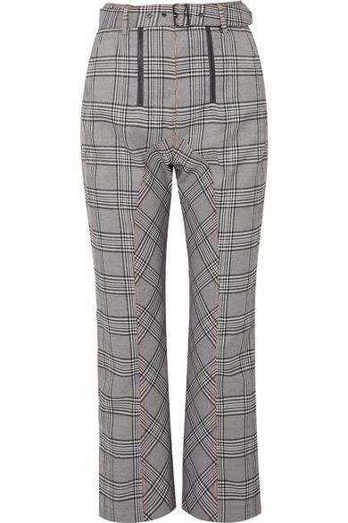Cropped checked tweed straight-leg pants | NET-A-PORTER (UK & EU)