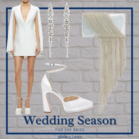 Shop Wedding: Bridal Looks- another look perfect for a bridal brunch or tea, rehearsal dinner, getaway dress, or engagement picture dress. So many bridal events coming up with wedding season, and these picks will have you looking like the most glamorous bride to be!
Cocktail Dress
White Dresss
Cocktail Attire Shoes
Bridal Dress
Bridal Shower Dress
Wedding Reception Dress
Rehearsal Dinner Dress
Bachelorette Dress
Elopement Dress
Engagement Dress
Getaway Car Dress
Honeymoon Dress
Bridal Shoes
Wedding Shoes
Statement Earrings
Statement Shoes
White Heels

#LTKitbag #LTKshoecrush #LTKwedding
