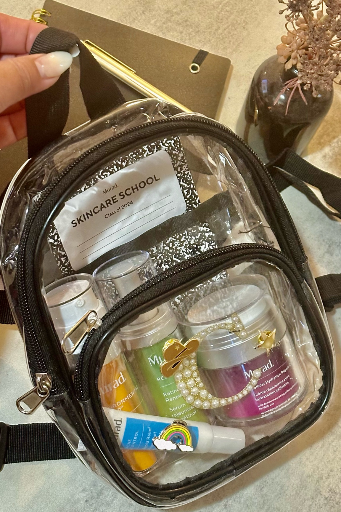 Time to hit the books and ACE your Skincare Routine-Class, now officially in session.🧖🏼‍♀️🥰🎒📓📝🖇️ ✏️✂️📚

As the #1 Dermatologist-Founded Brand*, 
Murad Skincare is here to give you the low-down on four of their fave active ingredients.  They sent me a cute backpack and fun pins with skincare goodies for my daily routine, helping me achieve healthier and happier skin! Thanks, @muradskincare 🫶

What’s in my backpack?
🎒 Salicylic Acid (AM and PM use)
WHAT IS IT? 
An anti-inflammatory and antibacterial beta hydroxy acid (BHA) that exfoliates away dead skin cells, clearing debris that can trigger acne
BEST FOR: Clearing and preventing acne, unclogging pores, exfoliating and smoothing skin

🎒Retinol (PM use)
WHAT IS IT? 
A type of retinoid (derived from vitamin A) that increases skin cell turnover and collagen production to correct + prevent signs of aging BEST FOR: Treating fine lines + wrinkles, firming, smoothing, and evening skin tone

🎒Vitamin C (AM use)
WHAT IS IT? 
An antioxidant that helps defend against free radical damage from stressors like UV light and pollution to give skin a brightening boost
uneven tone
BEST FOR: Brightening, treating hyperpigmentation, combatting dullness +

🎒Hyaluronic Acid (AM and PM use)
WHAT IS IT? 
A sugar molecule that occurs naturally in the skin, delivering a sustained supply of water to keep skin looking plump and smooth
BEST FOR: Moisturizing, protecting the skin barrier + improving elasticity

🛍️Murad products are available at Ulta, Sephora, Amazon and Murad.com

Which subject/s are you adding to your skincare routine class? 

🎒gifted by @muradskincare #muradskincare #murad 

*Based on the first half of 2023 prestige skincare sales data, not including professional brands.  Discover more science-backed skin health and wellness stories at WellConnected.murad.com

#LTKBeauty #LTKBacktoSchool #LTKSaleAlert