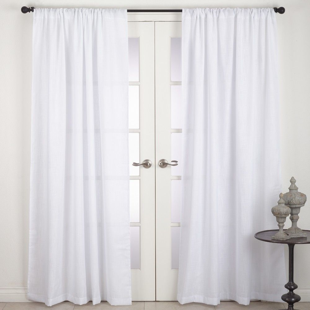 Curtain Panels Saro Lifestyle White Solid | Target