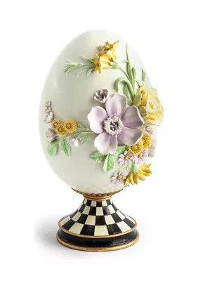 MacKenzie-Childs Botany Pedestal Egg Sculpture | Belk