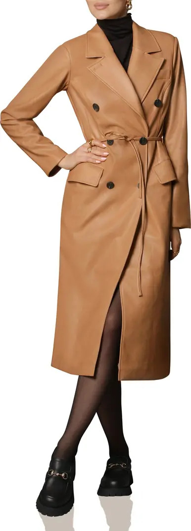 Faux Leather Trench Coat | Nordstrom